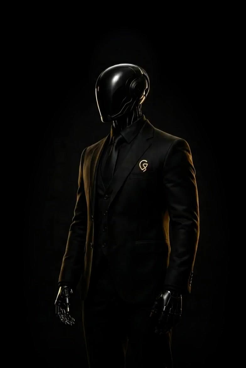 Robot humanoide oficial de Gnosix: representación visual de los agentes de IA que operan en producción.